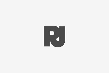Illustration vector graphic of bold letter RJ logo