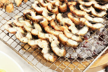 Korean food. Charcoal grilled eel