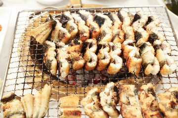 Korean food. Charcoal grilled eel