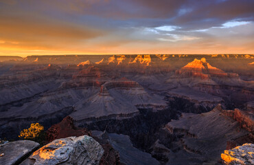 Twilight Dusk on Grand Canyon, Grand Canyon National Park, Arizona
