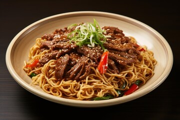 Yakisoba noodles japanese food