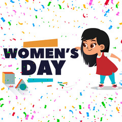 Happy Women's Day Illustration Design in 4k 