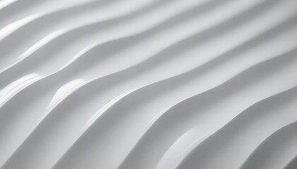 White abstract background with waves. 3d illustration.