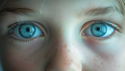 close up shot of beautiful eyes from young girl