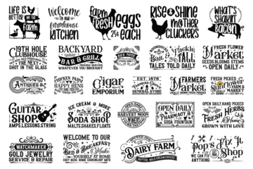 Foto auf Acrylglas Positive Typografie Farmhouse T-shirt And SVG Design Bundle, Farmhouse SVG Quotes Design t shirt Bundle