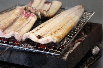 Korean food. Charcoal grilled eel