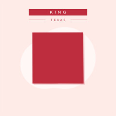Vector illustration vector of King map Texas