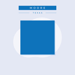 Vector illustration vector of Moore map Texas