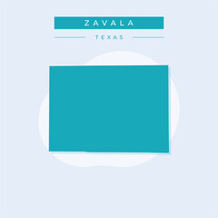 Vector illustration vector of Zavala map Texas