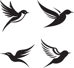 Fototapeta premium hand drawn bird icon style vector illustration generative ai