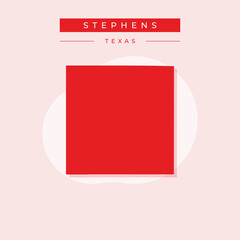 Vector illustration vector of Stephens map Texas