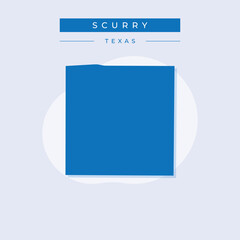 Vector illustration vector of Scurry map Texas