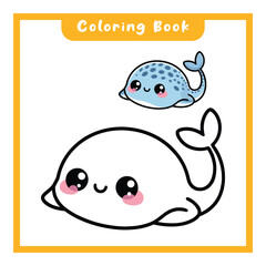 Vector stingray coloring book for kids