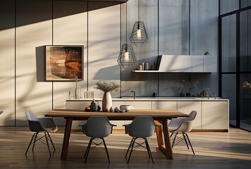 Interior of modern kitchen