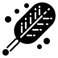 feather duster icon, glyph icon style