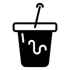 bucket icon, glyph icon style