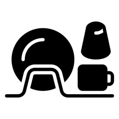 dish icon, glyph icon style