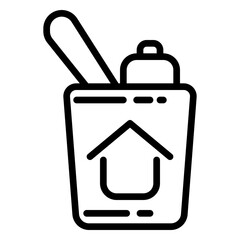 house cleaning icon, line icon style