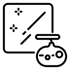 glass cleaner icon, line icon style