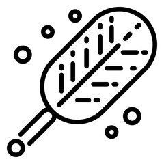 feather duster icon, line icon style