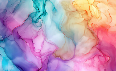 Colorful alcohol ink abstract background