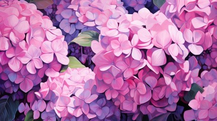 Obraz premium Pink hydrangea. Abstract floral background. A spring flower. A postcard for Women's Day, Valentine's Day, wedding.
