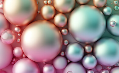 Geometric Shapes: Pastel Spheres Abstract Background