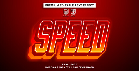Fototapeta premium editable text effect speed