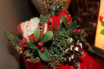 Christmas decoration on the table