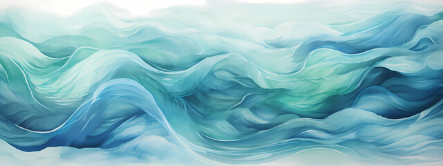 Fototapeta premium Ocean's Whisper: Woven Waves of Light