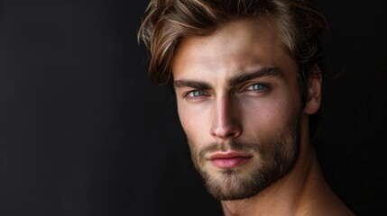 Obraz premium A close up picture of attractive male model