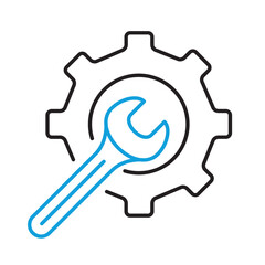 Maintenance icons. editable icon vectors on white background. High quality design element. Editable linear style stroke. Vector icon.