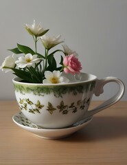 cup and flower 