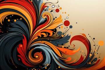 Wave background drawing
