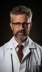 Obraz premium Portrait of a doctor in a medical gown