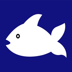 fish on a white with blue background 