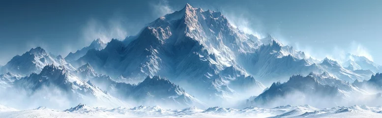 Wandaufkleber winter mountain landscape © usman