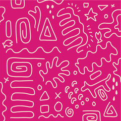 Hand drawn doodles abstract element pattern EPS 10