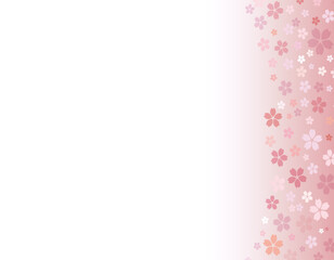 桜の花びらの背景イラスト  ピンクのグラデーション背景