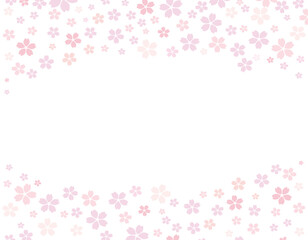 桜の花びらの背景イラスト  ピンクのグラデーション背景