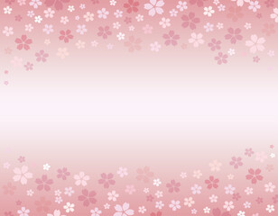 桜の花びらの背景イラスト  ピンクのグラデーション背景