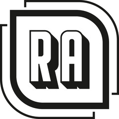 RA letter logo design on white background. RA logo. RA creative initials letter Monogram logo icon concept. RA letter design
