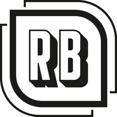RB letter logo design on white background. RB logo. RB creative initials letter Monogram logo icon concept. RB letter design