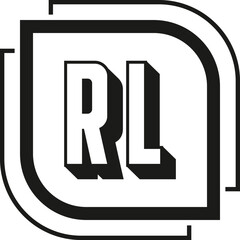 RL letter logo design on white background. RL logo. RL creative initials letter Monogram logo icon concept. RL letter design