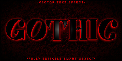 Gothic Vector Fully Editable Smart Object Text Effect