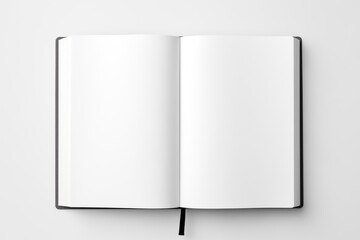 opened empty book. blank page for mockup