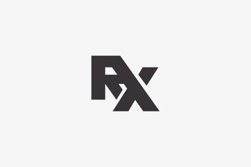 Illustration vector graphic of bold letter RX logo