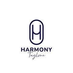 Initial letter H or Harmony logo design template vector illustration