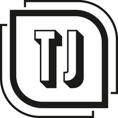 TJ letter logo design on white background. TJ logo. TJ creative initials letter Monogram logo icon concept. TJ letter design