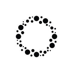 Pointillism Dot Letter O Logo Design Template Vector Illustration